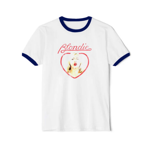 Merchcode Blondie Heart of Glass Ringer Navy Tee