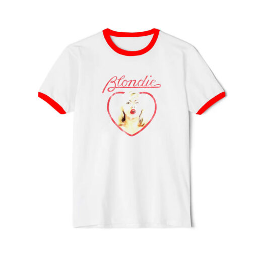 Merchcode Blondie Heart of Glass Ringer Red Tee