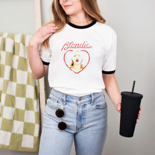 Merchcode Blondie Heart of Glass Ringer Tee