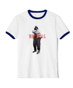 Mister Biggie Smalls The Notorious Ringer Navy Tee