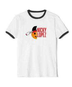 Nicky Lopez Salute Atlanta Braves Ringer Black Tee