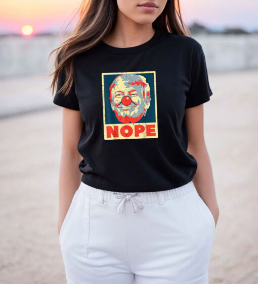 Nope Anti Trump Clown Vintage Retro Impeach No Donald 2024 T Shirt