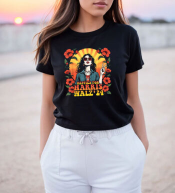 Old Hippies For Harris Walz 2024 Election Kamala Harris T Shirt