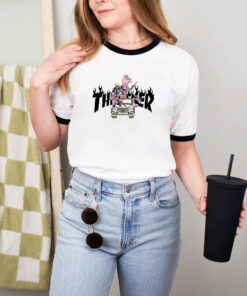 Peppa Pig Gangster X Thrasher Parody Ringer Tee