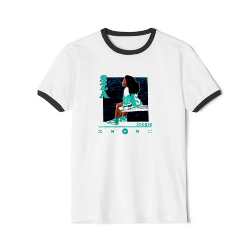 Sza Sos Vintage Unisex Ringer Black Tee