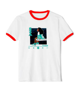 Sza Sos Vintage Unisex Ringer Red Tee