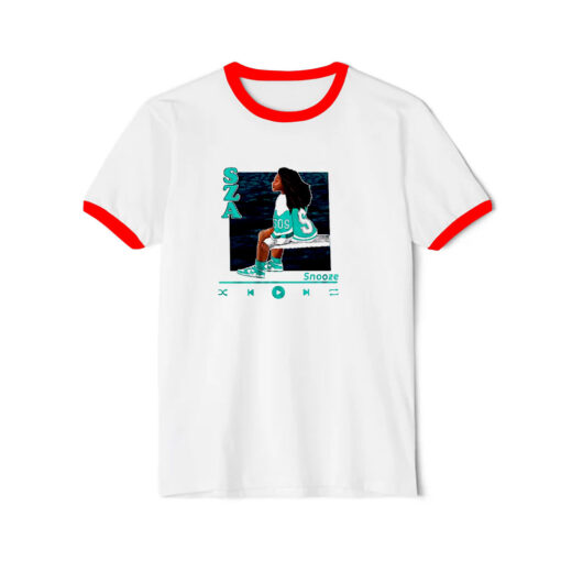 Sza Sos Vintage Unisex Ringer Red Tee