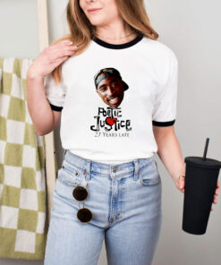 Tupac Poetic Justice 27 Years Late Vintage Ringer Tee