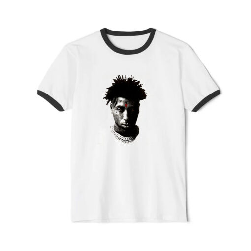 YoungBoy NBA x Vlone Reaper's Child Graphic Ringer Black Tee