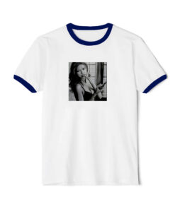 Adriana Fall Lima Ringer Navy Tee