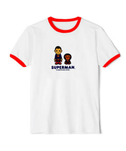 BAPE x Baby Milo Superman Relaxed Fit Ringer Red Tee