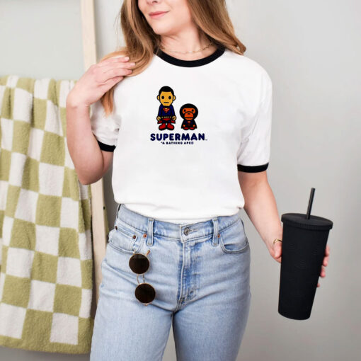 BAPE x Baby Milo Superman Relaxed Fit Ringer Tee