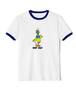 Baby Huey Retro Cartoon Character Fan Ringer Navy Tee