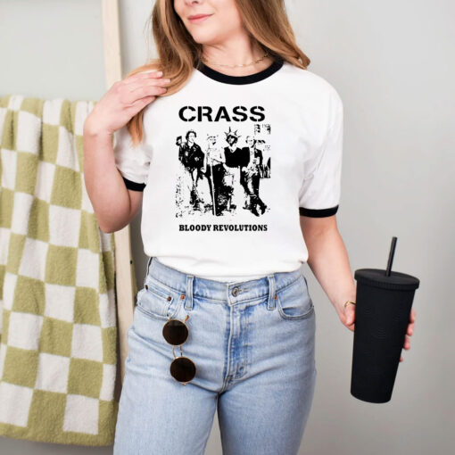 Bloody Revolutions Crass Retro Cool Vintage Ringer Tee