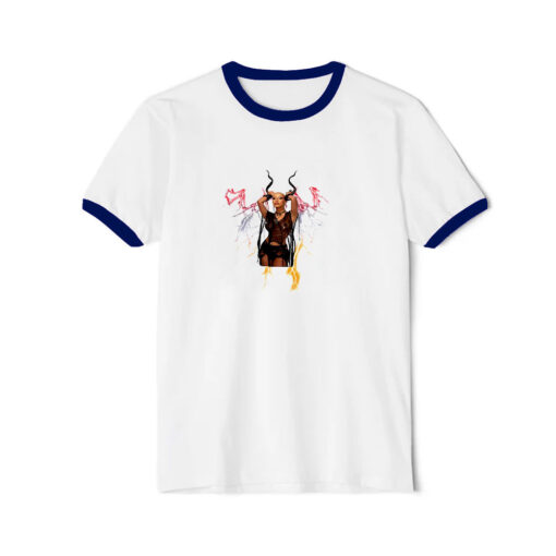 Doja Cat Demons Lightning Ringer Navy Tee