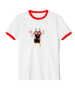 Doja Cat Demons Lightning Ringer Red Tee