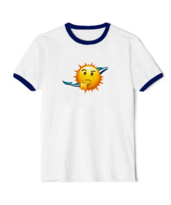 Dolphins Miami Emoji Ringer Navy Tee