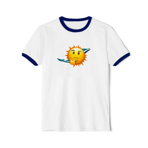 Dolphins Miami Emoji Ringer Navy Tee