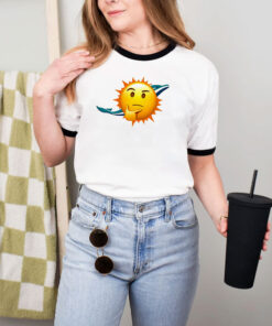 Dolphins Miami Emoji Ringer Tee