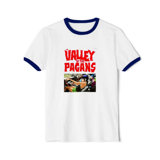 Gorillaz The Valley of the Pagans Dip Dye Ringer Navy Tee