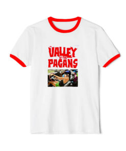 Gorillaz The Valley of the Pagans Dip Dye Ringer Red Tee