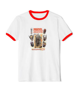 Iron Maiden x Marvel Zombie Eddie Comic Ringer Red Tee