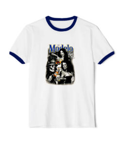 Its Is Modelo Time Foo Ringer Navy Tee