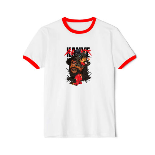 Kanye West Donda Album Hip Hop Vintage Ringer Red Tee