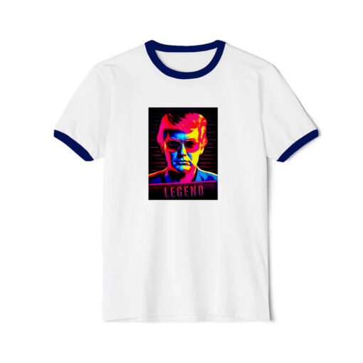 Legend Donald Trump Make American Ringer Navy Tee