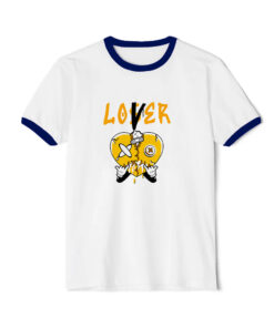 Loser Lover Heart Drip Ringer Navy Tee