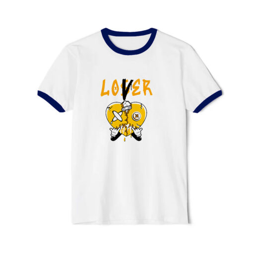 Loser Lover Heart Drip Ringer Navy Tee