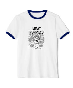 Meat Puppets Art Love Logo Ringer Navy Tee