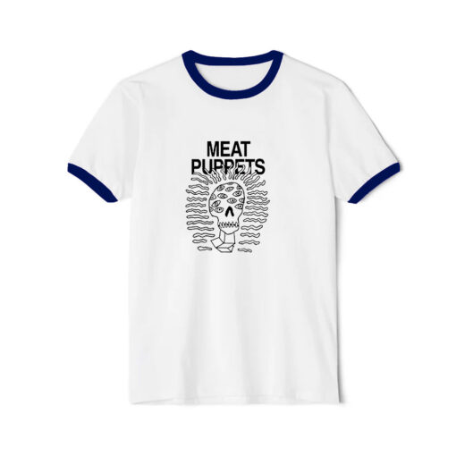 Meat Puppets Art Love Logo Ringer Navy Tee