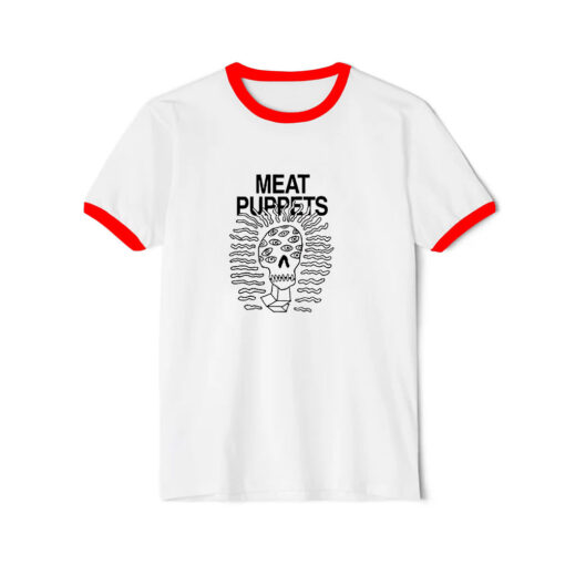 Meat Puppets Art Love Logo Ringer Red Tee