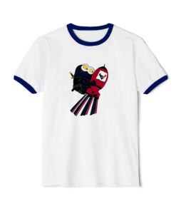 Minions Houston Texans Ringer Navy Tee