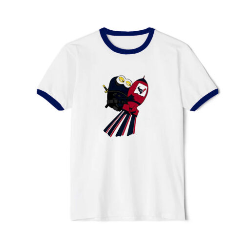 Minions Houston Texans Ringer Navy Tee