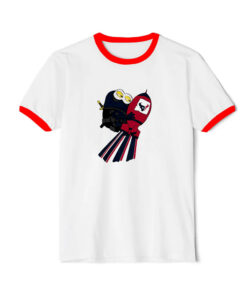 Minions Houston Texans Ringer Red Tee