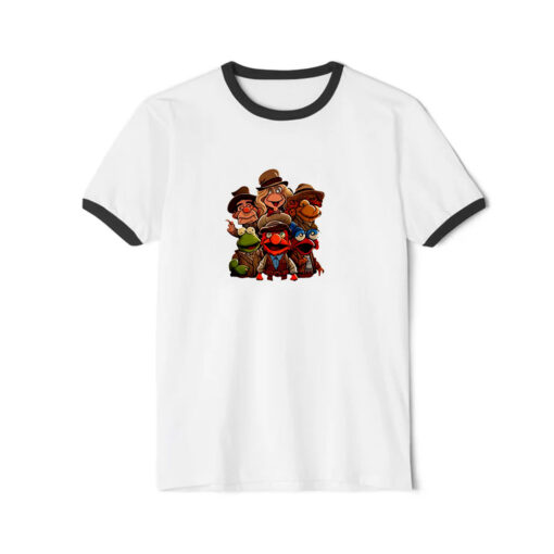 Muppet Or Man Funny Gang Ringer Black Tee