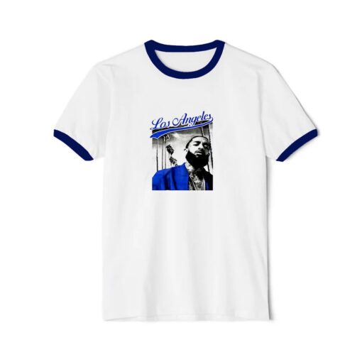 Nipsey Hussle Los Angeles Crenshaw Ringer Navy Tee