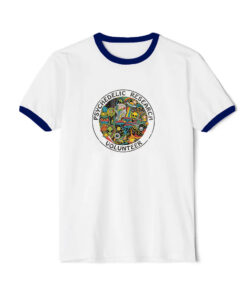 Psychedelic Research Volunteer Ringer Navy Tee