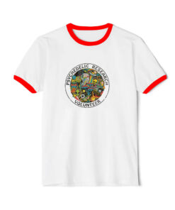 Psychedelic Research Volunteer Ringer Red Tee