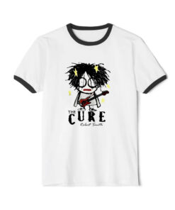 The Cure Robert Smith Funny Ringer Black Tee