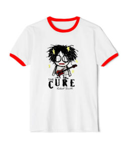 The Cure Robert Smith Funny Ringer Red Tee