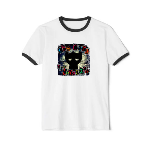 The Cure The Lovecats Vintage Ringer Black Tee