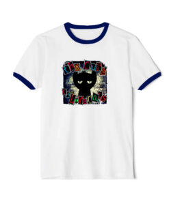 The Cure The Lovecats Vintage Ringer Navy Tee