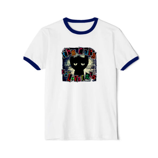 The Cure The Lovecats Vintage Ringer Navy Tee