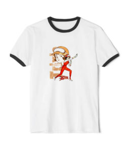 Trixie Speed Racer cartoon Ringer Black Tee