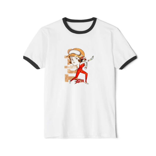 Trixie Speed Racer cartoon Ringer Black Tee