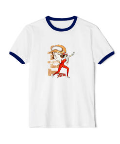 Trixie Speed Racer cartoon Ringer Navy Tee