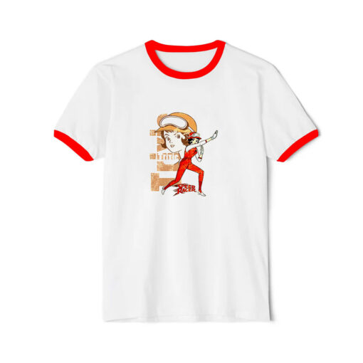 Trixie Speed Racer cartoon Ringer Red Tee